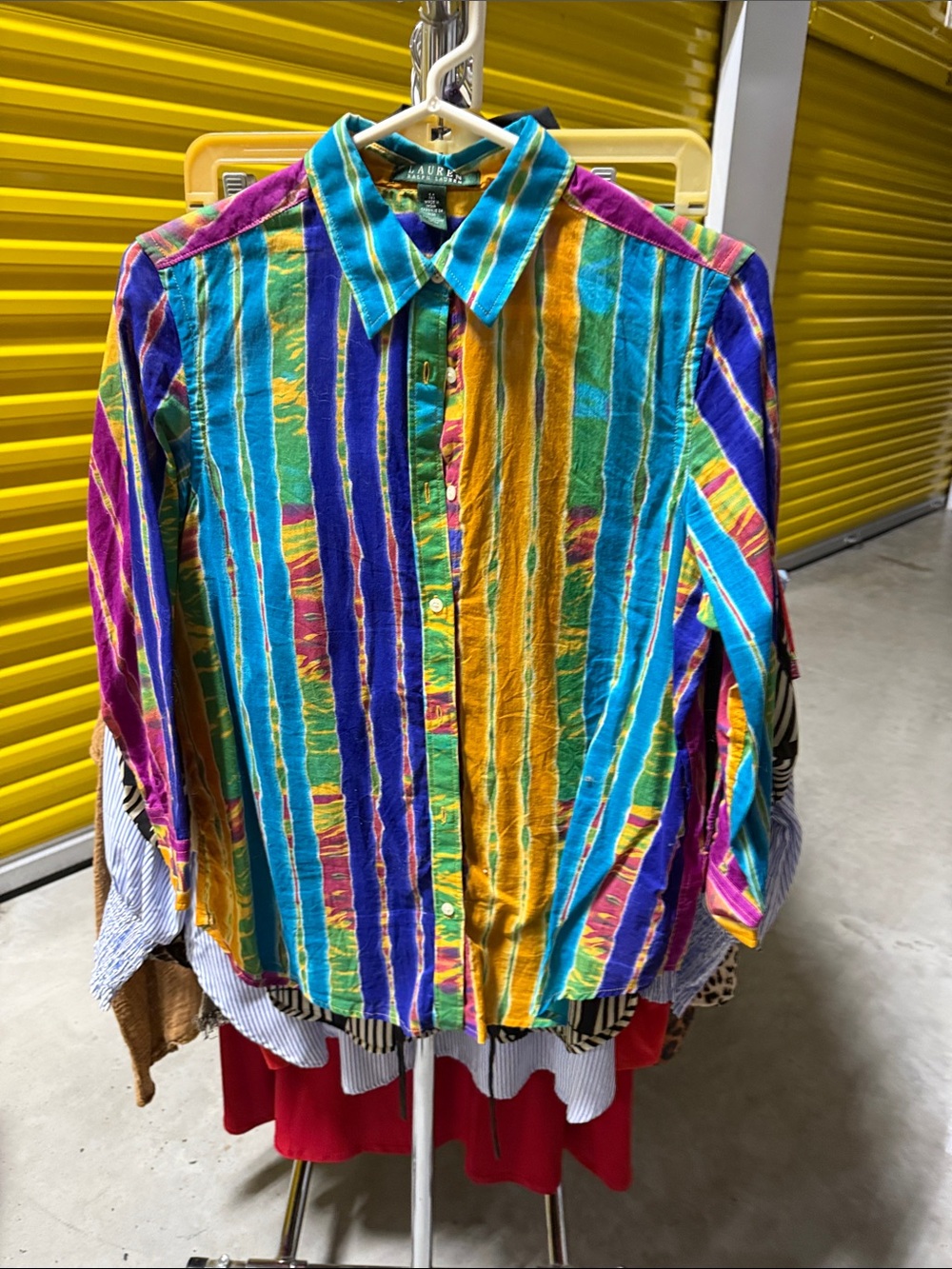 Ralph Lauren Multicolor Vertical Stripe Button-Down Shirt